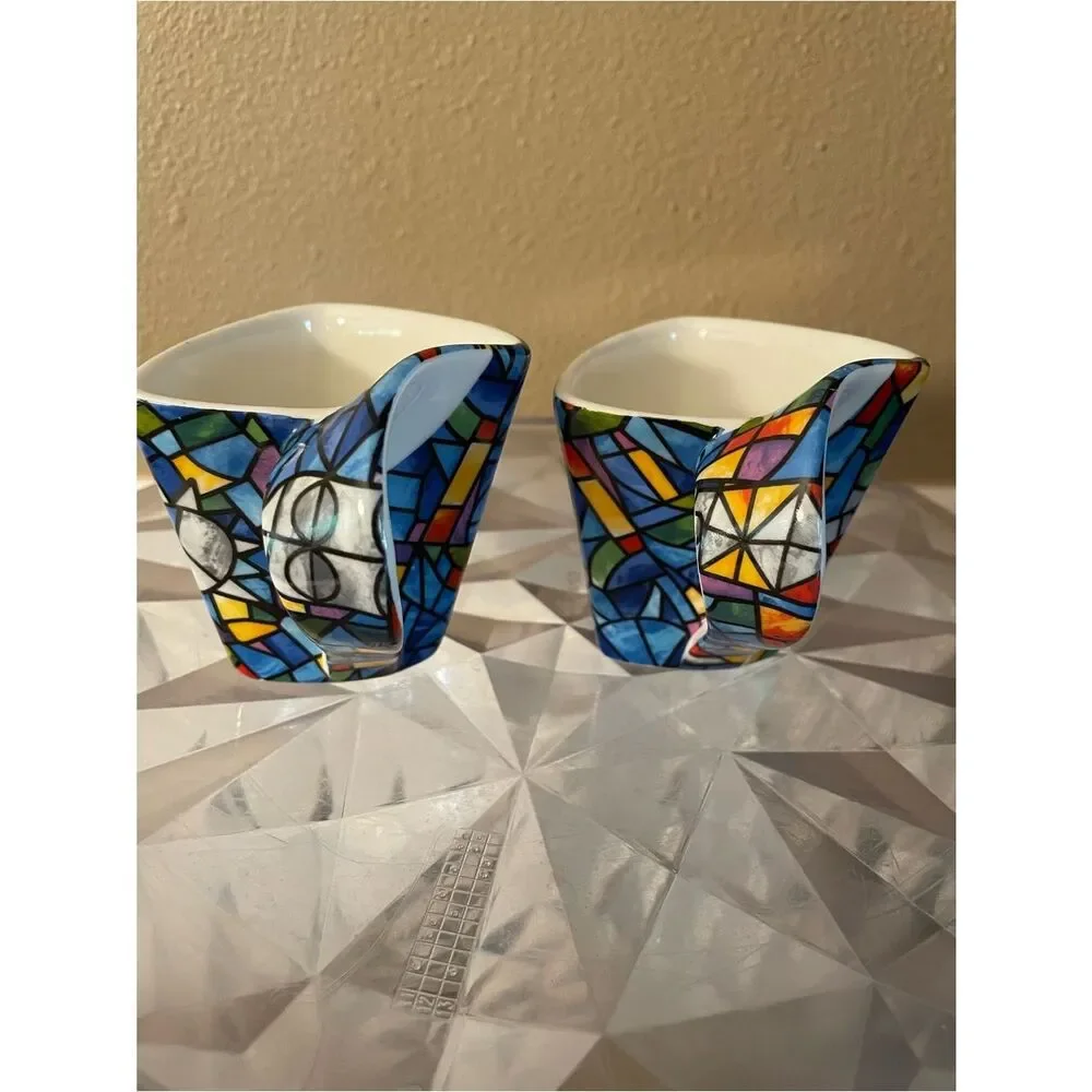 Barcelona Gaudi Mosaic Cappuccino Cups set of 2